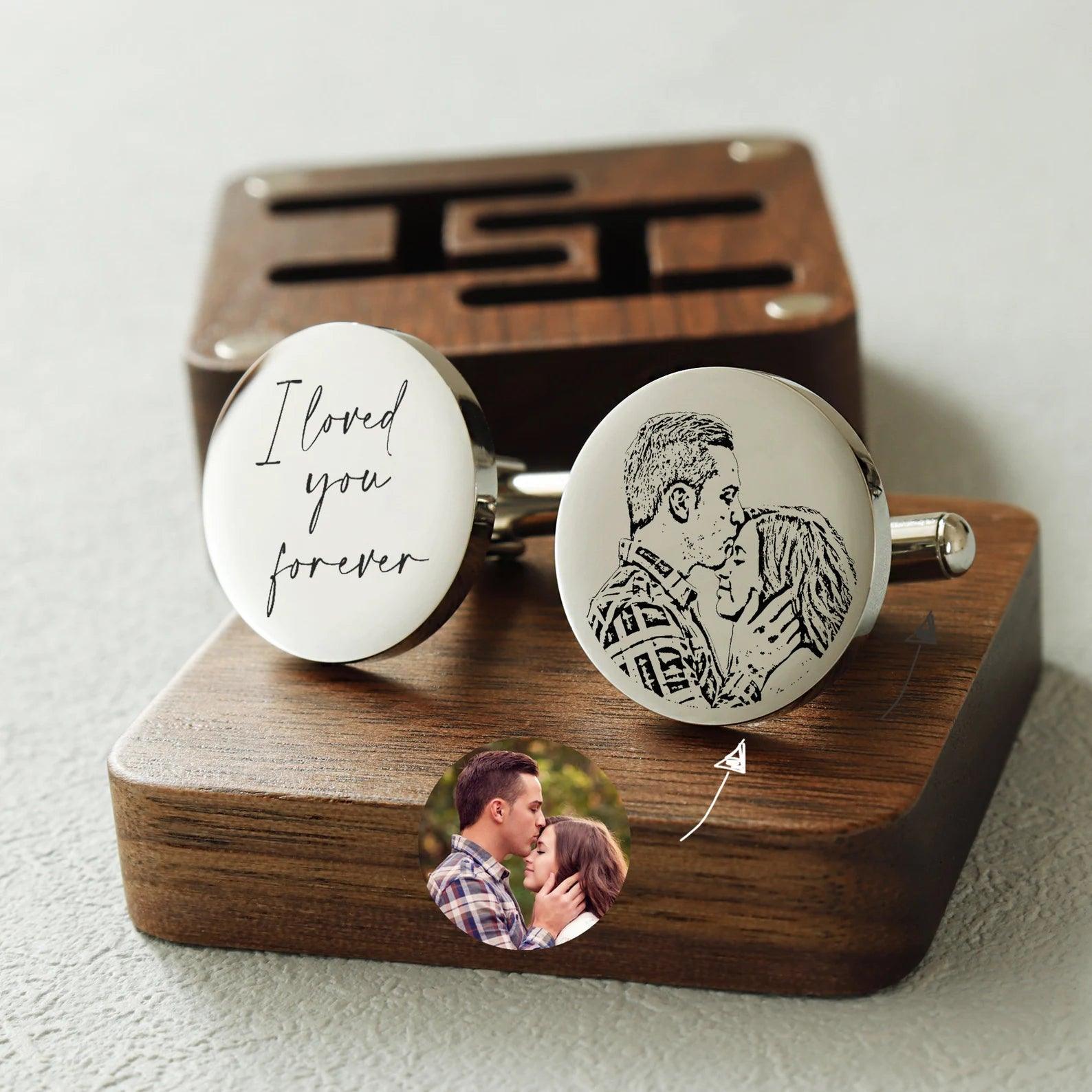 Custom Character Cufflinks Set - Personalized Cufflinks for Weddings - giftyourways