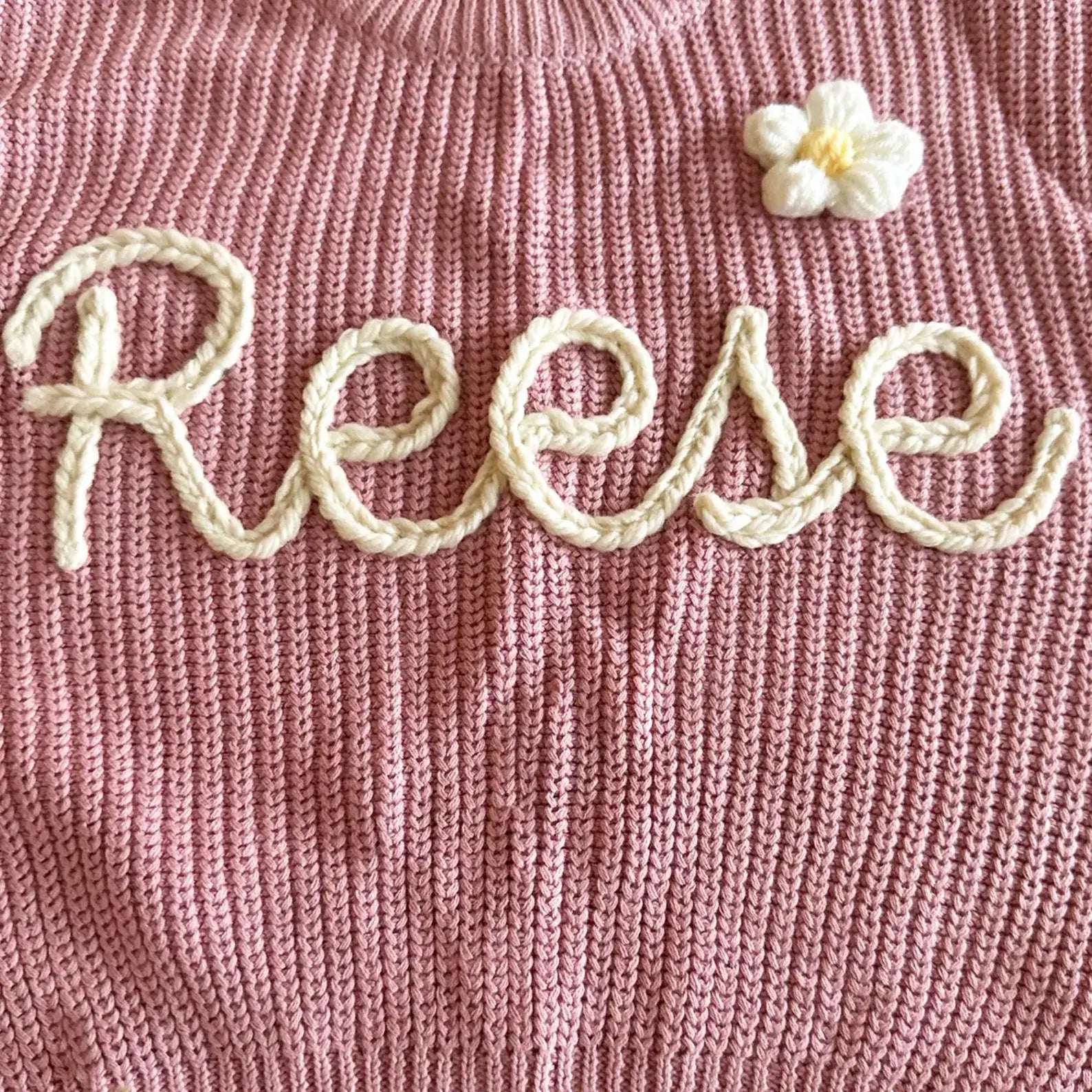Custom Embroidered Baby Name Sweater -5