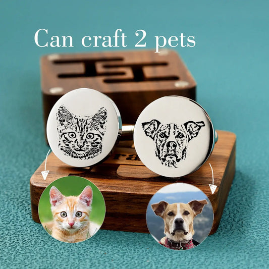 Customized Pet Cufflinks Set - giftyourways