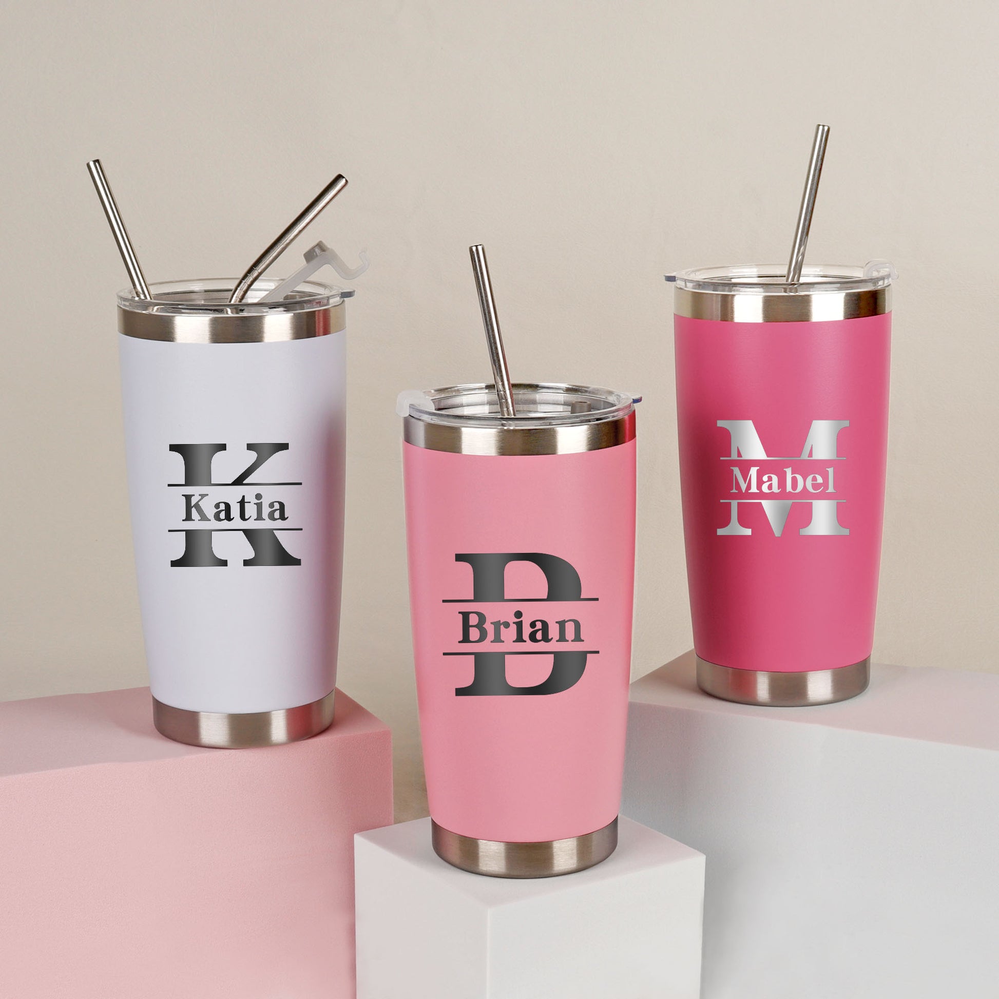 Personalized Initial & Name Tumbler - Wedding & Bachelorette Gifts - giftyourways
