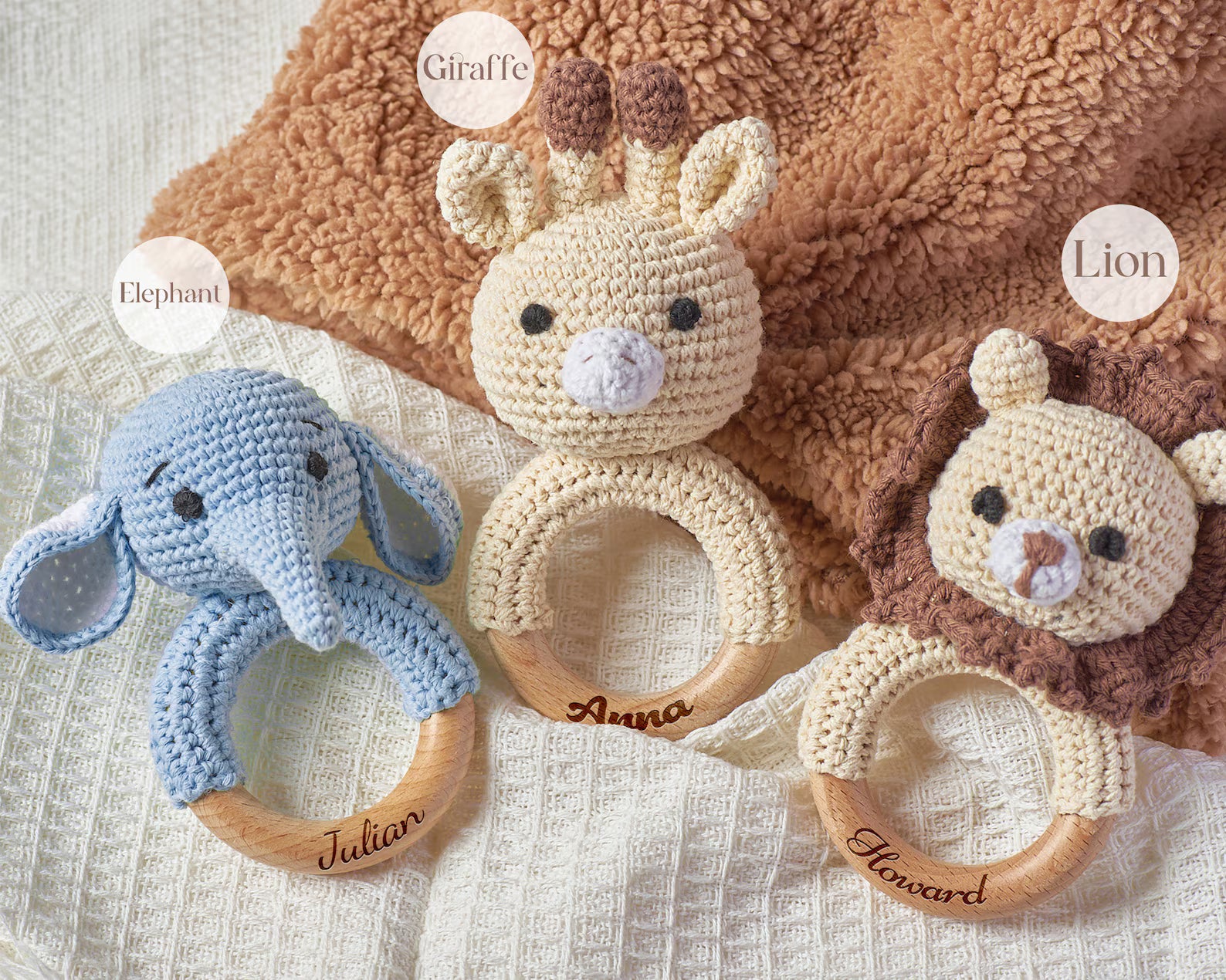 Personalized Baby Rattle – Custom Name Engraved, Newborn Shower Gift