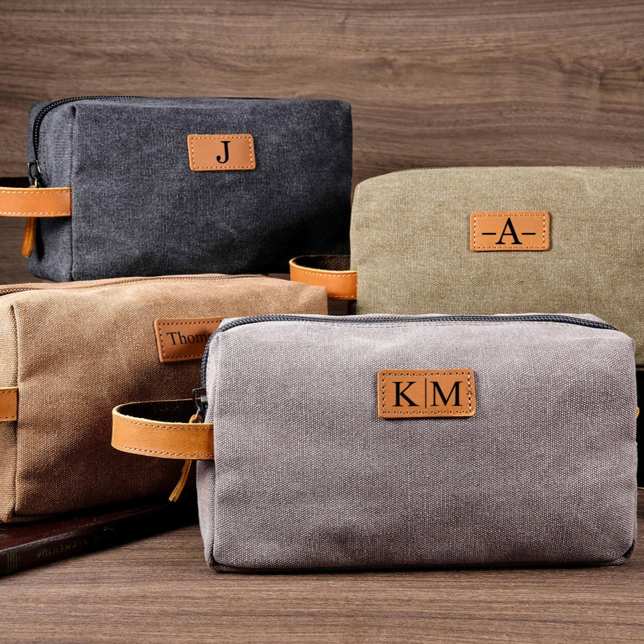 Custom Canvas Men's Toiletry Bag – Personalized Wash Bag with Name - giftyourways