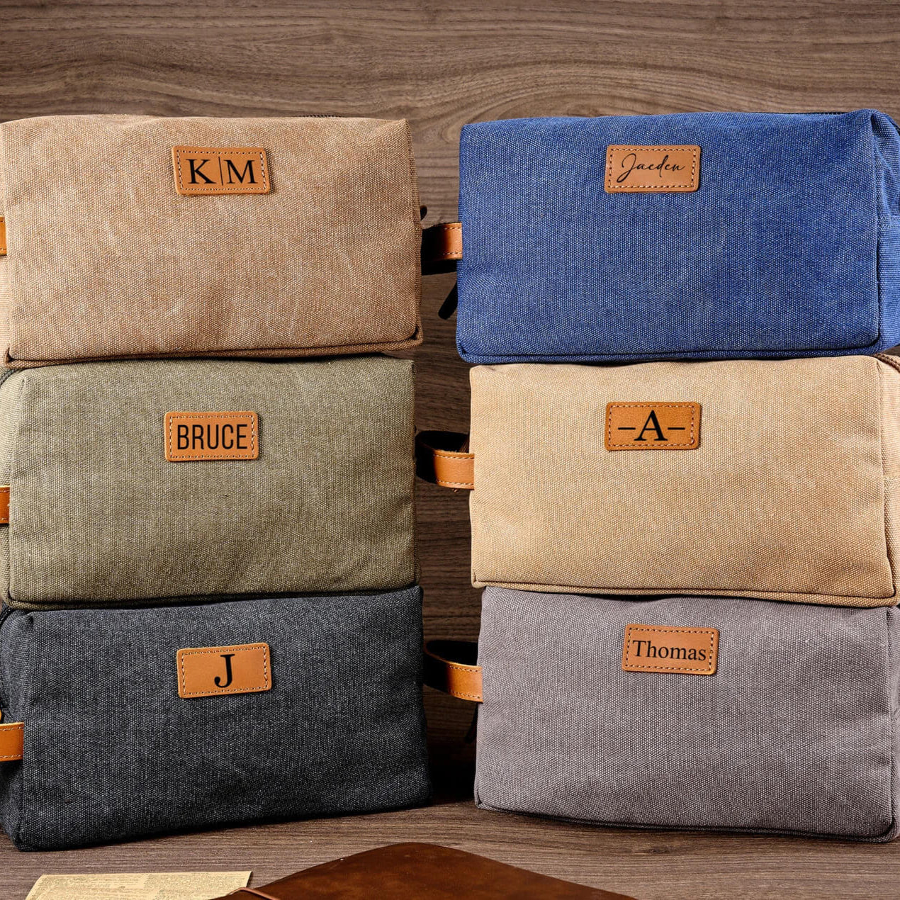 Custom Canvas Men's Toiletry Bag – Personalized Wash Bag with Name - giftyourways