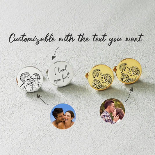 Custom Character Cufflinks Set - Personalized Cufflinks for Weddings - giftyourways