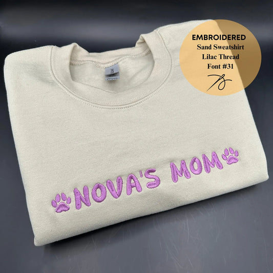 Custom Embroidered Sweatshirt - Custom Text Sweater, Gifts for Mom,  Mother's Day - giftyourways