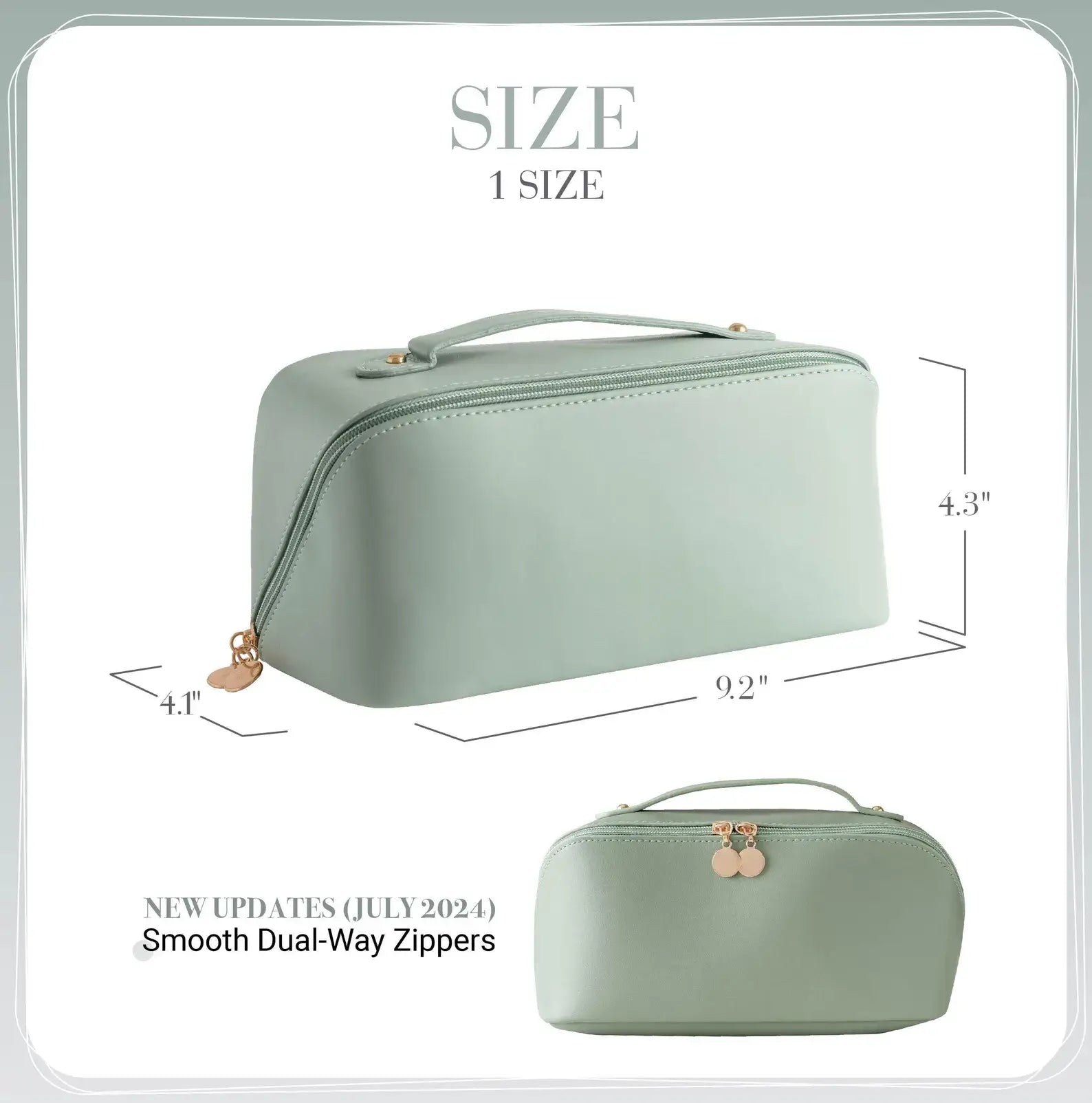 Custom Leather Makeup Bag - Personalized  Cosmetic Bag for Travel & Daily Use - giftyourways