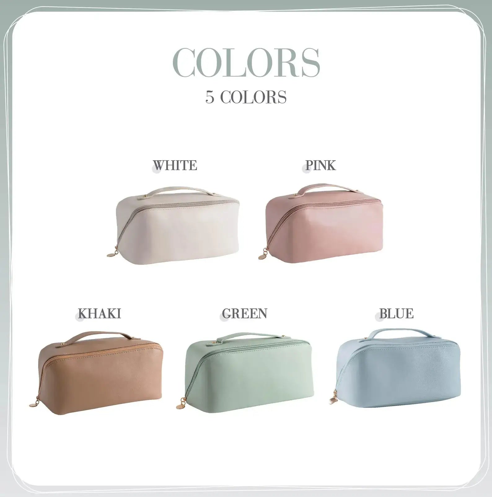 Custom Leather Makeup Bag - Personalized  Cosmetic Bag for Travel & Daily Use - giftyourways