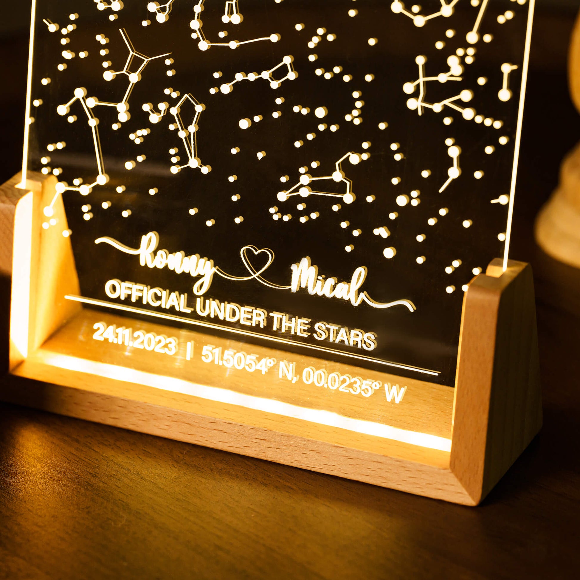 Custom Star Map Night Light - Personalized Night Light for Daily Use, Anniversaries & Special Occasions - giftyourways
