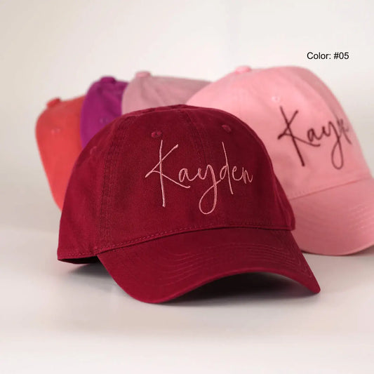 Custom Text Embroidered Hat - Gift For New Dad Mom, Gift For Bride, Bachelorette, Christmas Gift - giftyourways