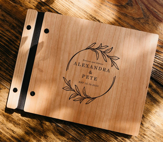 Custom Wedding Guestbook - Forever and Always - giftyourways