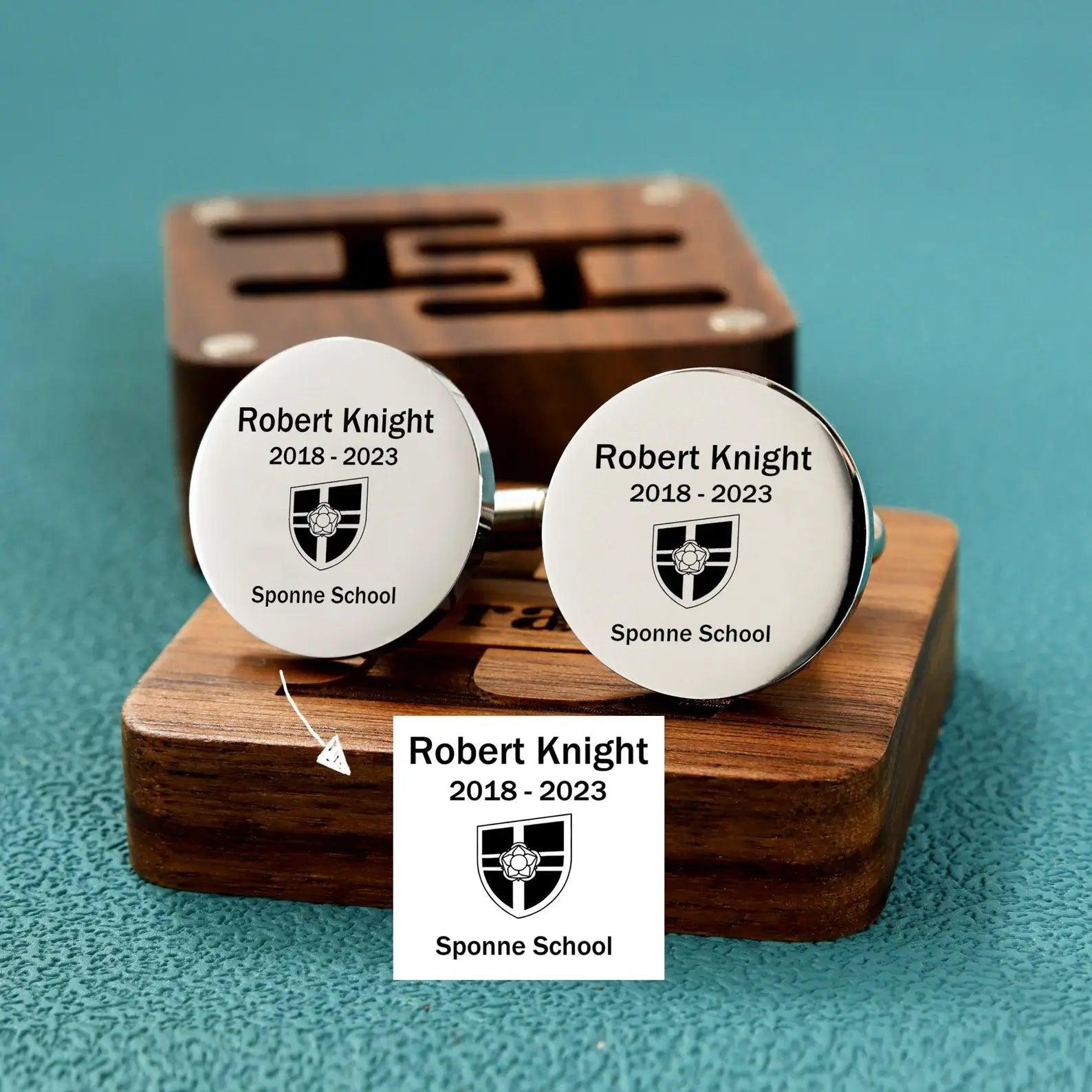 Custom logo cufflinks set - giftyourways