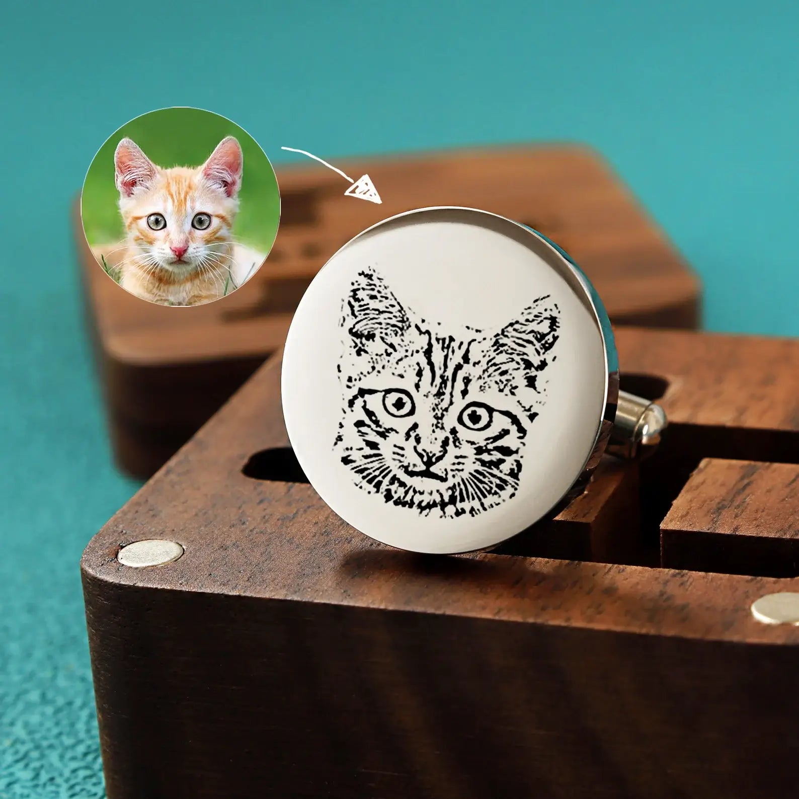Customized Pet Cufflinks Set - giftyourways