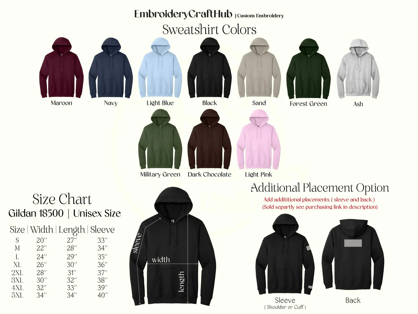 Embroidered Custom Hoodie - Personalized Gifts for Her , Gifts for Mom, Mother's Day Gifts - giftyourways