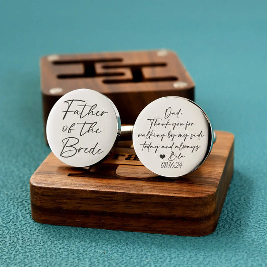 Father of the Groom - Gift for Father Cufflinks with Box - giftyourways