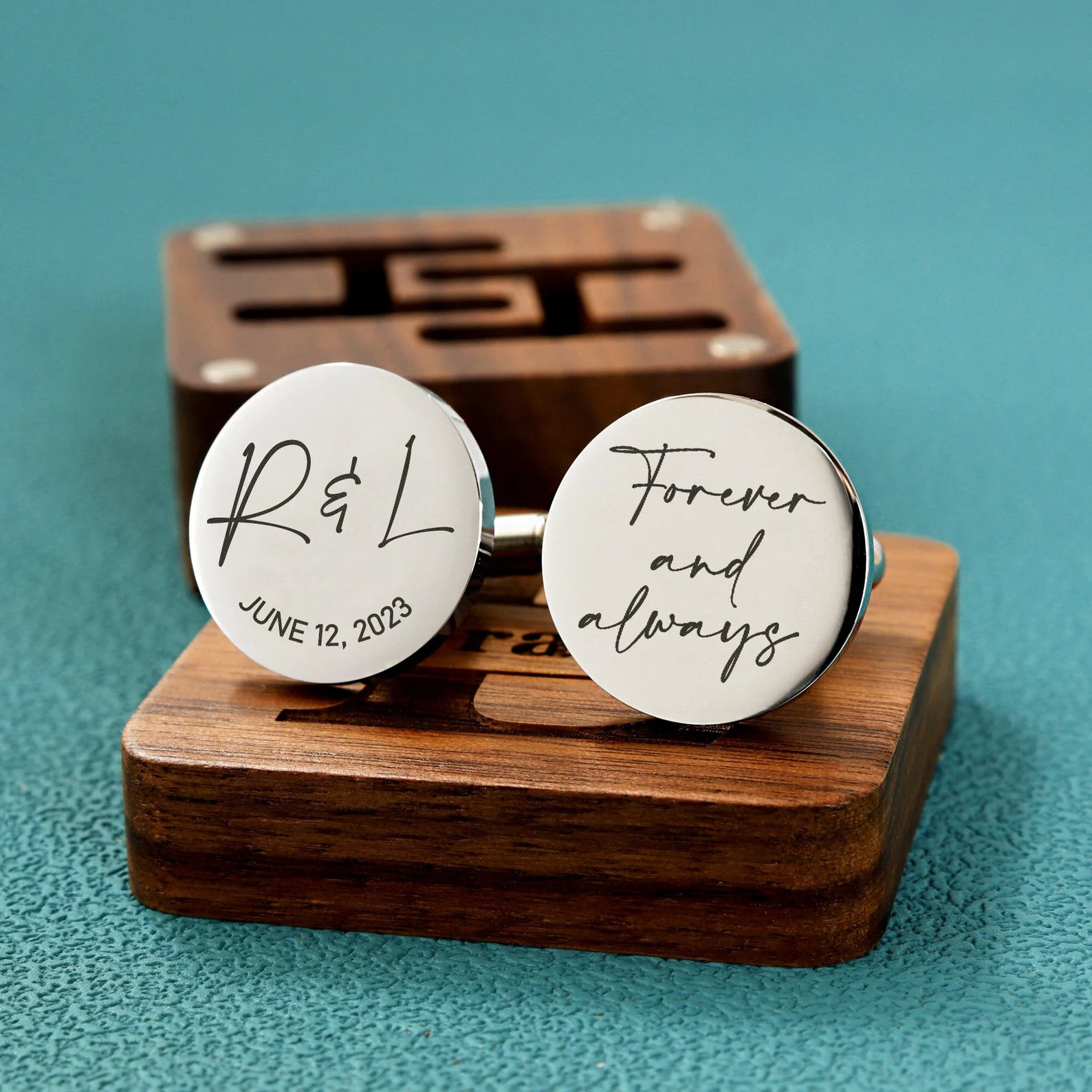 Forever and always - Gift for Husband cufflinks with box - giftyourways