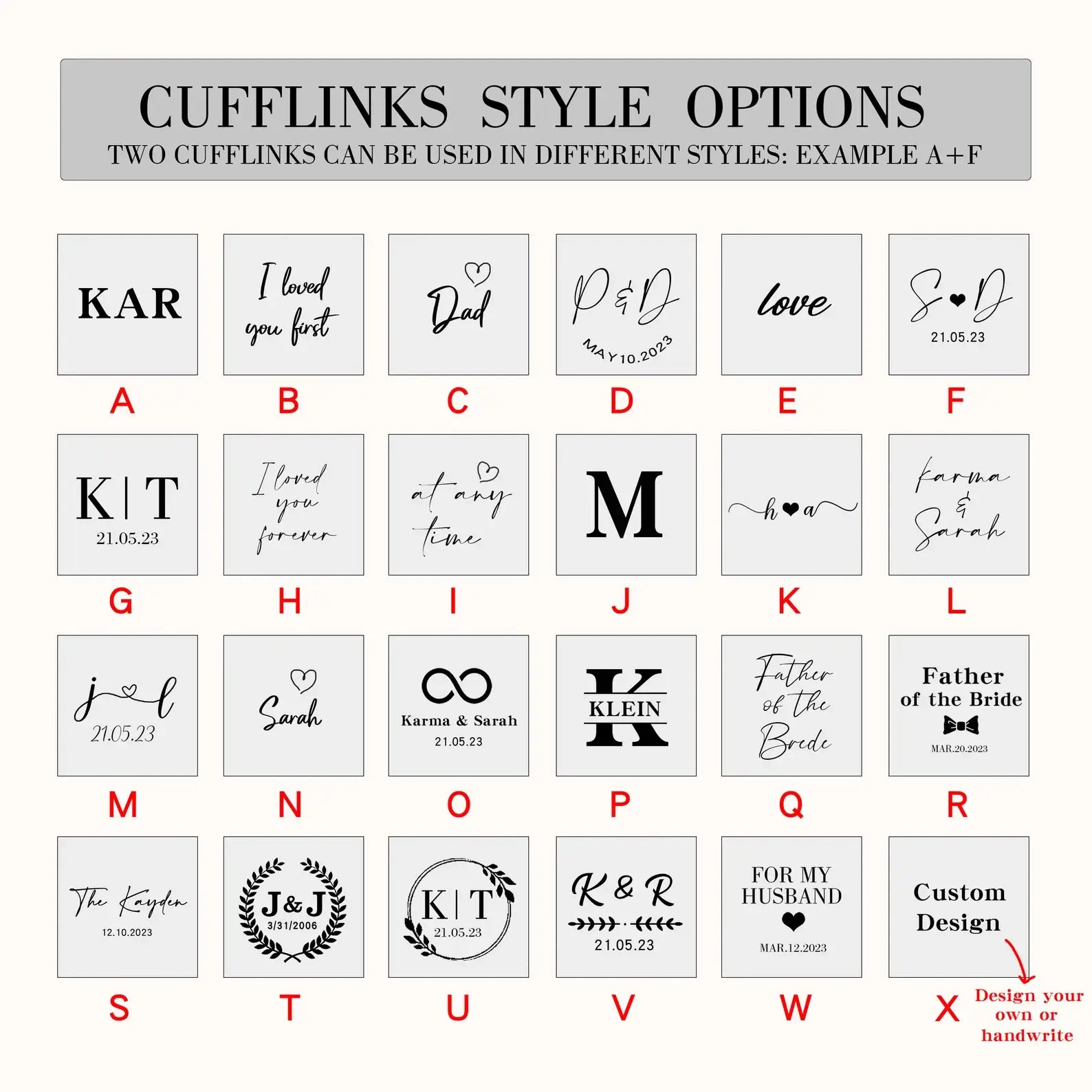 Metal Square Cufflinks - Elegant Personalized Cufflinks for Weddings, Gifts & Special Occasions - giftyourways