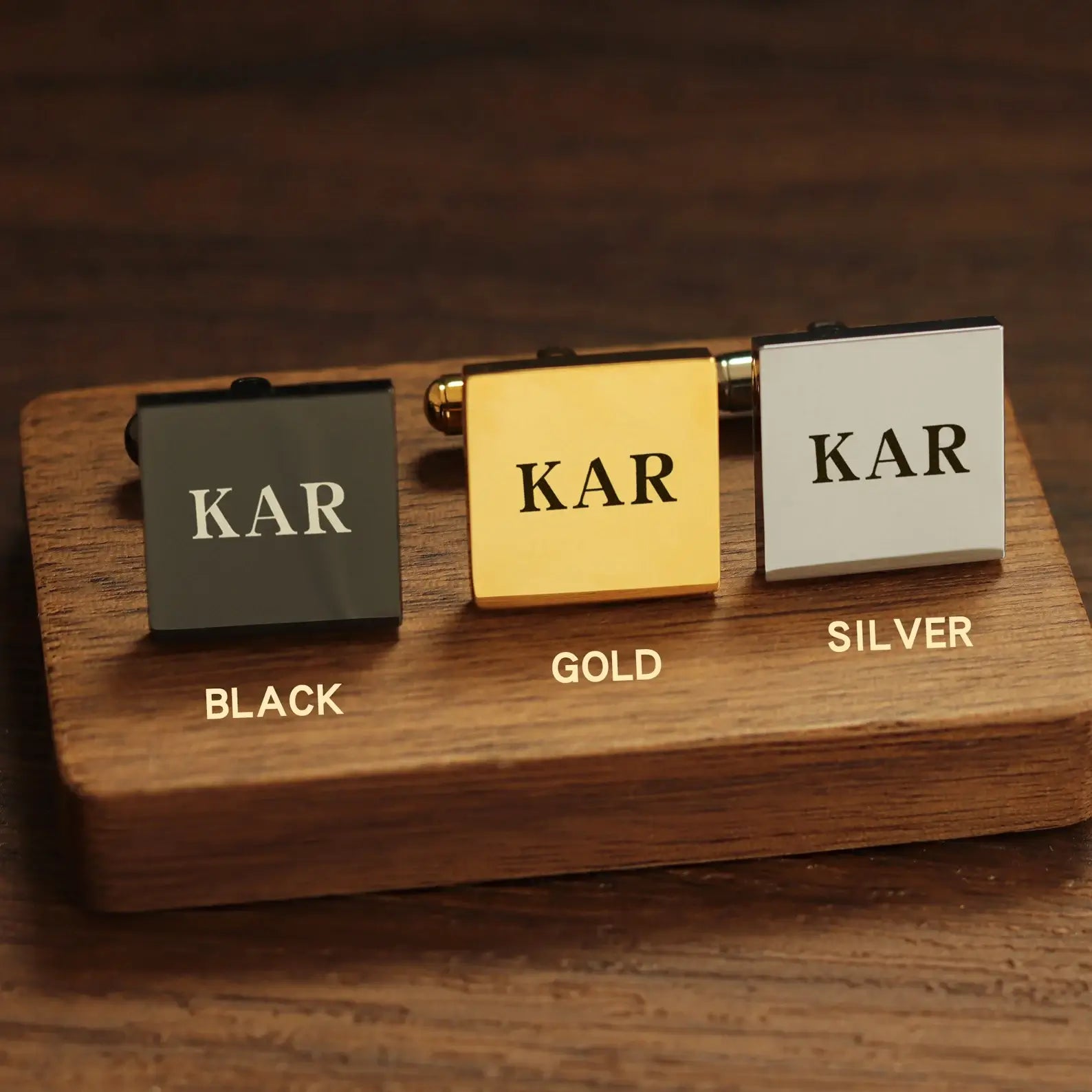 Metal Square Cufflinks - Elegant Personalized Cufflinks for Weddings, Gifts & Special Occasions - giftyourways