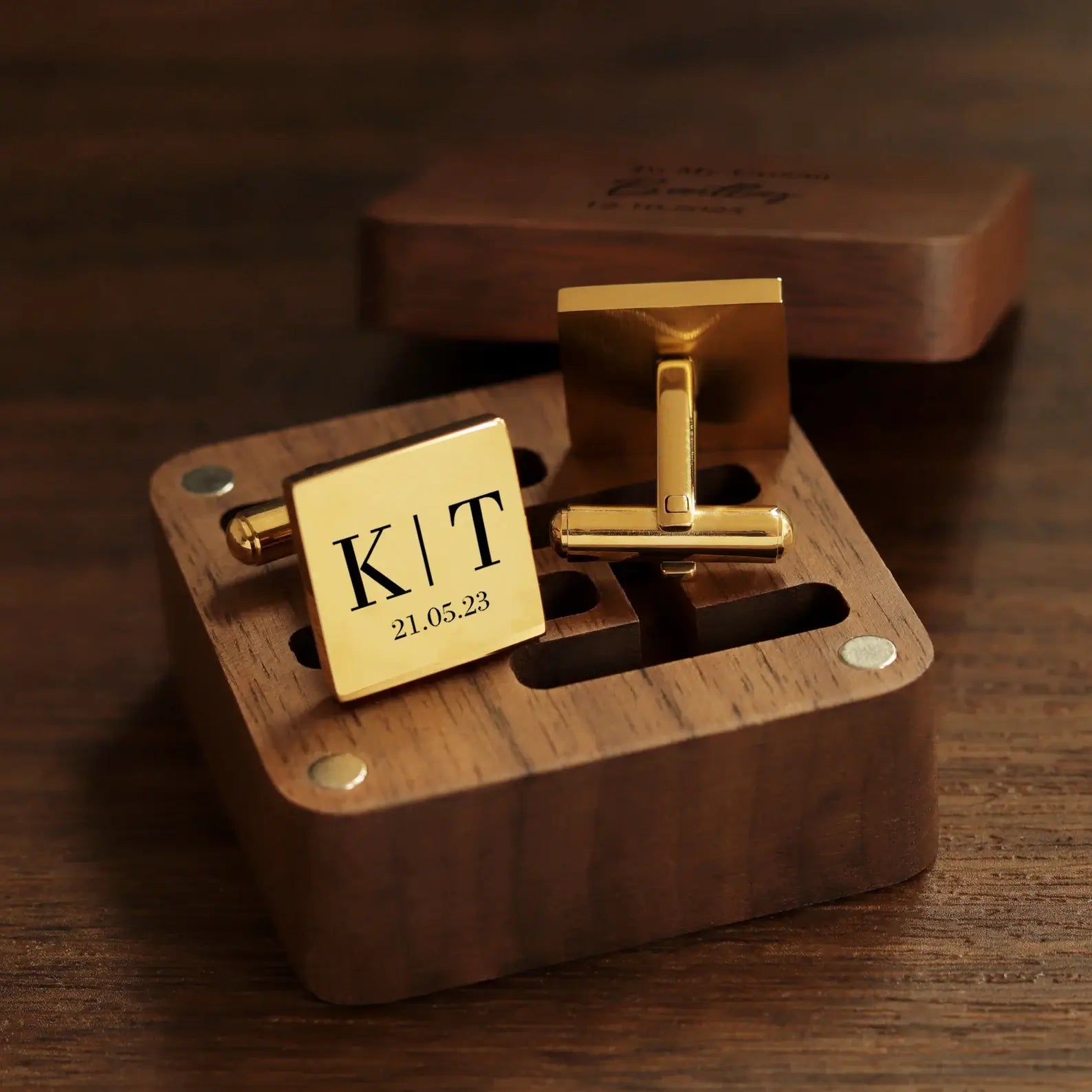 Metal Square Cufflinks - Elegant Personalized Cufflinks for Weddings, Gifts & Special Occasions - giftyourways