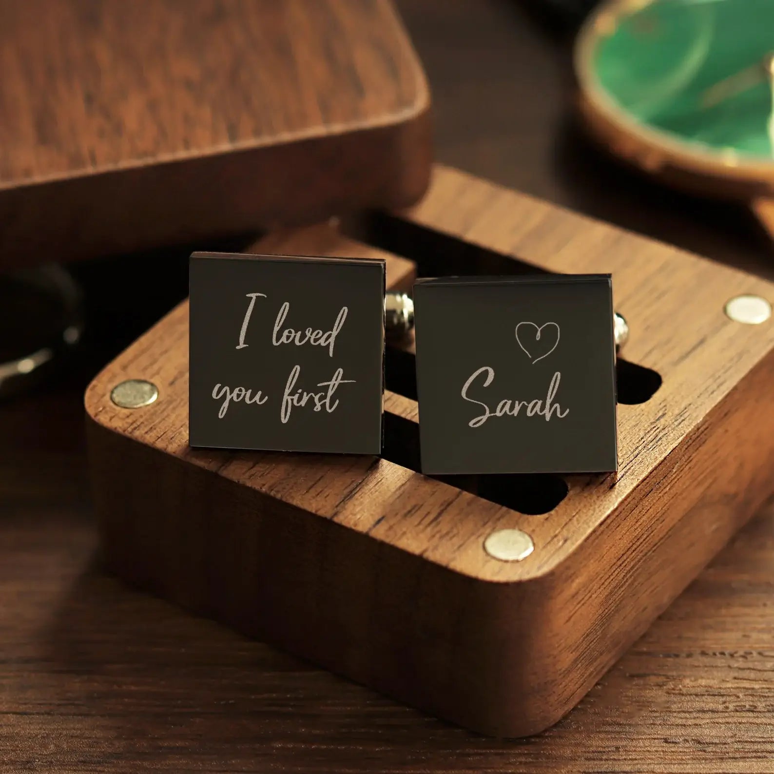 Metal Square Cufflinks - Elegant Personalized Cufflinks for Weddings, Gifts & Special Occasions - giftyourways