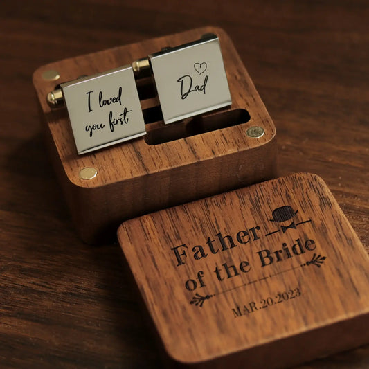 Metal Square Cufflinks - Elegant Personalized Cufflinks for Weddings, Gifts & Special Occasions - giftyourways
