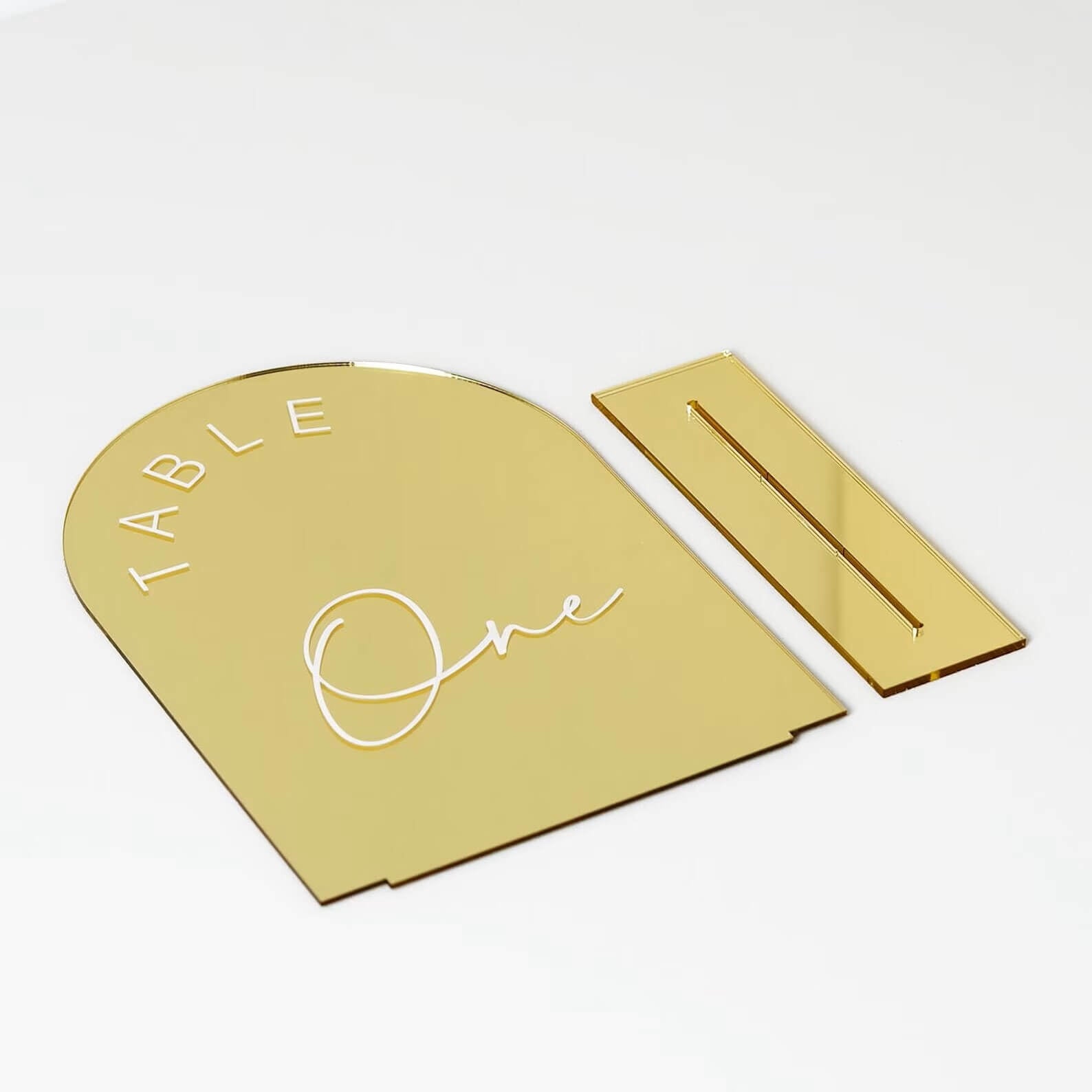 Mirror Square Acrylic Table Numbers - Elegant Wedding Table Numbers with Reflective Finish - giftyourways