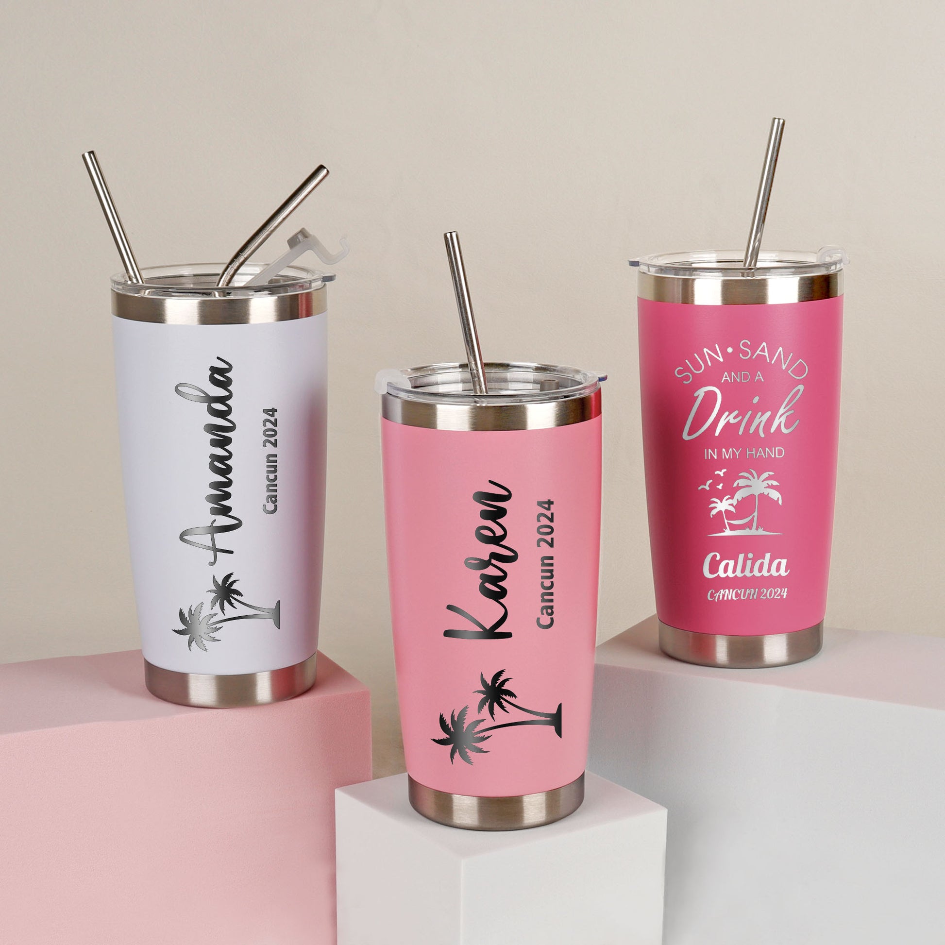 Personalized 20oz Cup for Travel Tumbler - Bachelorette Parties & Girls Weekend Gift - giftyourways