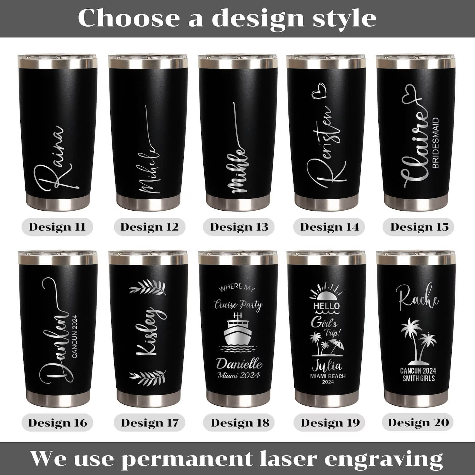 Personalized 20oz Cup for Travel Tumbler - Bachelorette Parties & Girls Weekend Gift - giftyourways
