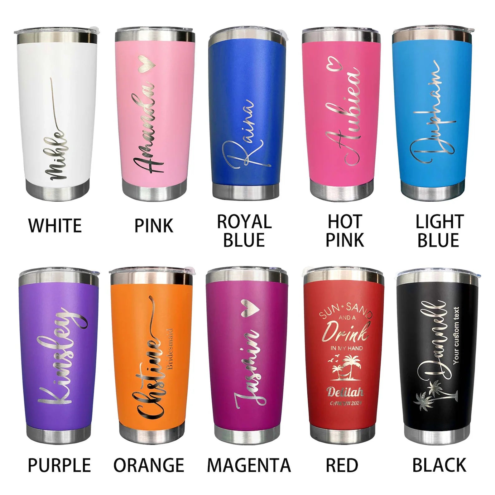 Personalized 20oz Cup for Travel Tumbler - Bachelorette Parties & Girls Weekend Gift - giftyourways