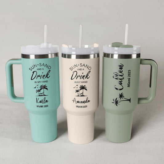 Personalized 40oz Tumbler - Stainless Steel Cups & Girls Weekend Gift - giftyourways