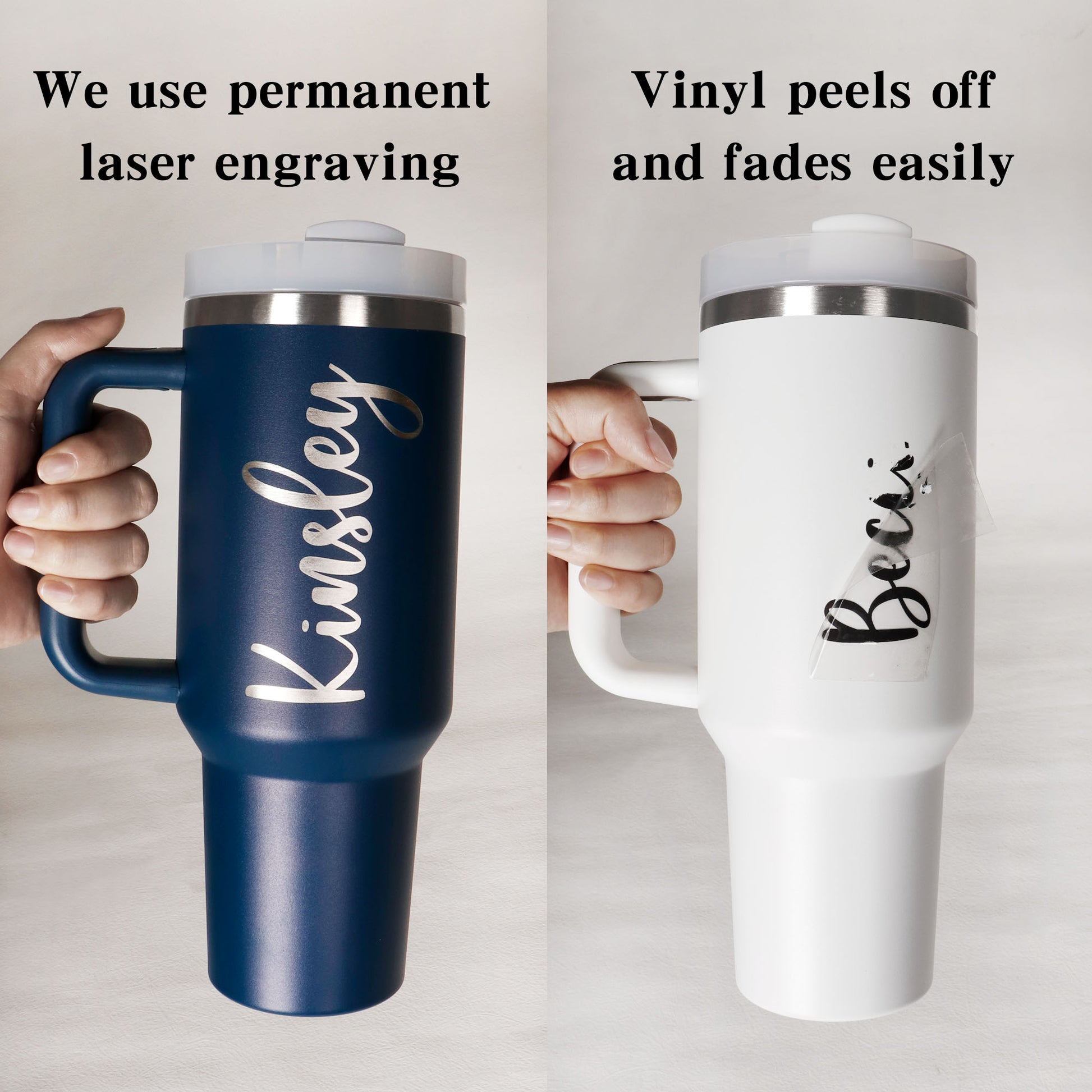 Personalized 40oz Tumbler with Name & Heart - Daily use & Bachelorette Party Gift - giftyourways