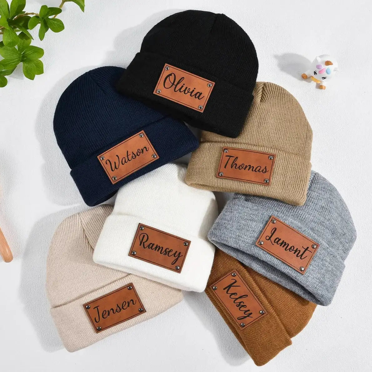 Personalized Baby Beanie with Name Patch – Perfect Newborn Gift for Any Occasion, Baby shower gift - giftyourways