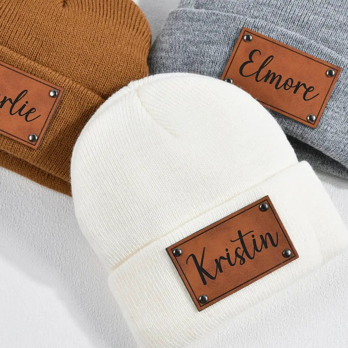 Personalized Baby Beanie with Name Patch – Perfect Newborn Gift for Any Occasion, Baby shower gift - giftyourways