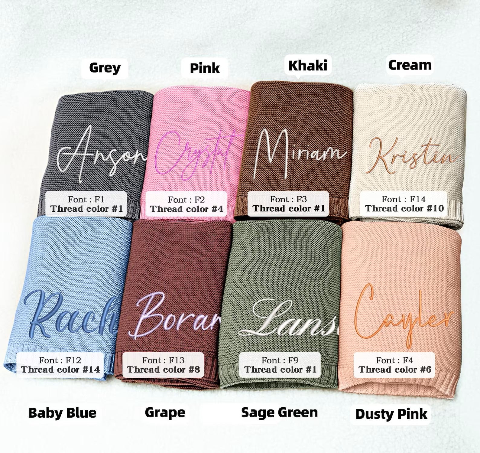 Personalized Baby Blanket - Custom Embroidery for Newborns & Toddlers - giftyourways