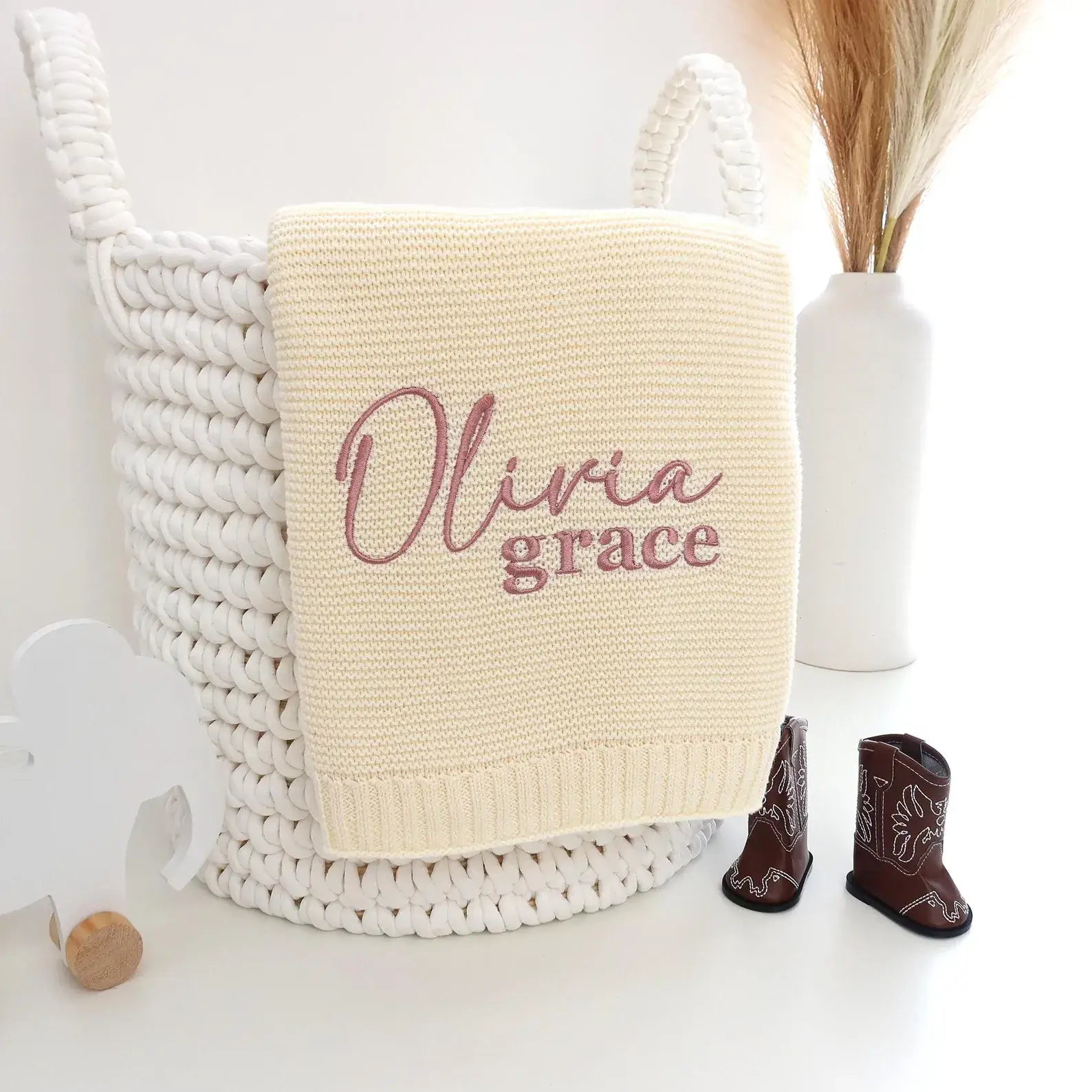 Personalized Baby Blanket - Custom Embroidery for Newborns & Toddlers - giftyourways