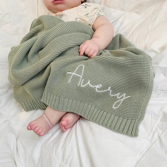 Personalized Baby Blanket - Custom Embroidery for Newborns & Toddlers - giftyourways