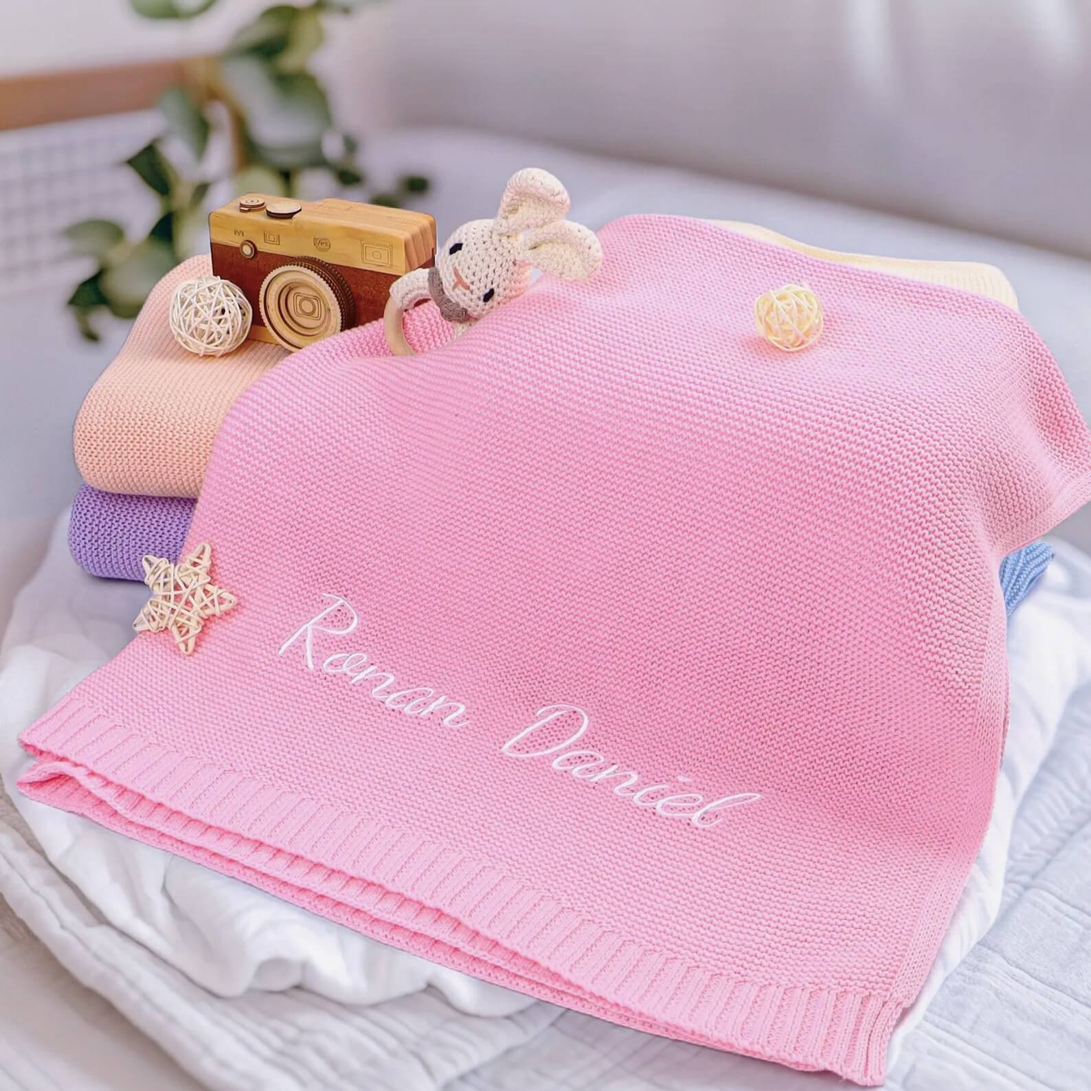 Personalized Baby Blanket - Custom Embroidery for Newborns & Toddlers - giftyourways