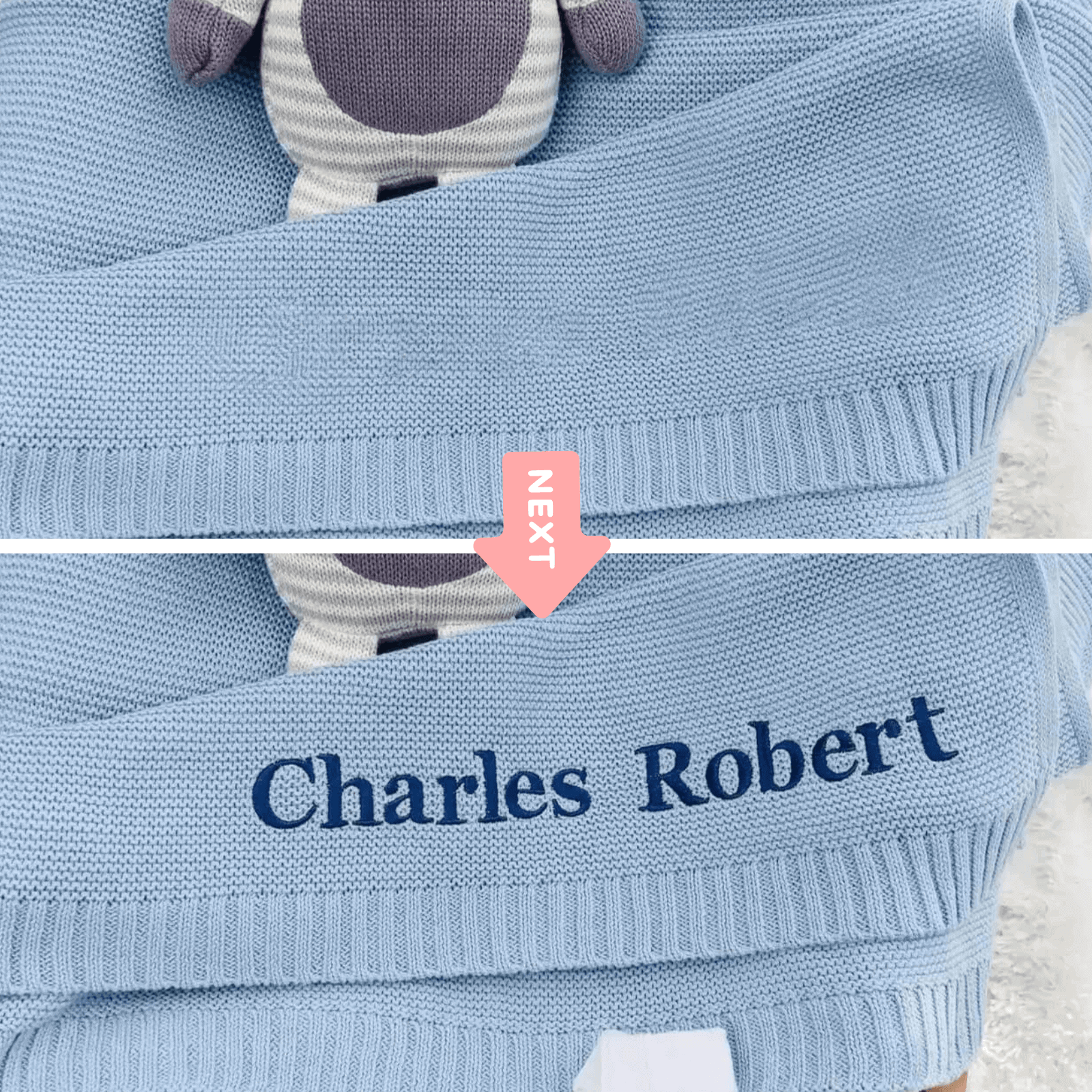 Personalized Baby Blanket - Custom Embroidery for Newborns & Toddlers - giftyourways