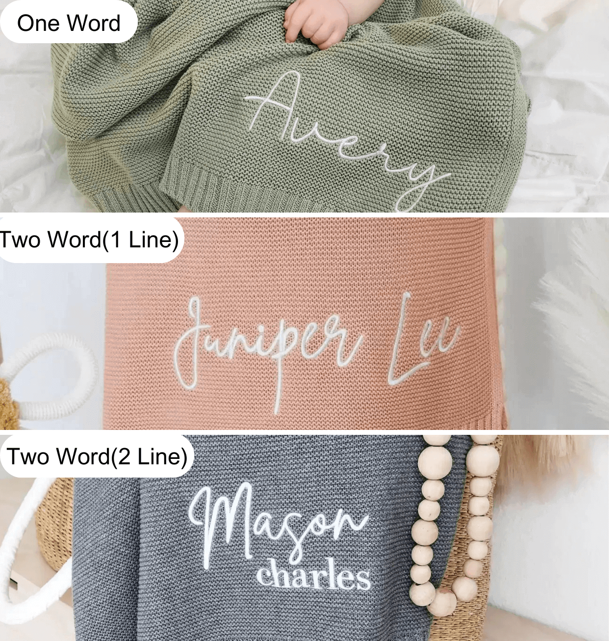 Personalized Baby Blanket - Custom Embroidery for Newborns & Toddlers - giftyourways