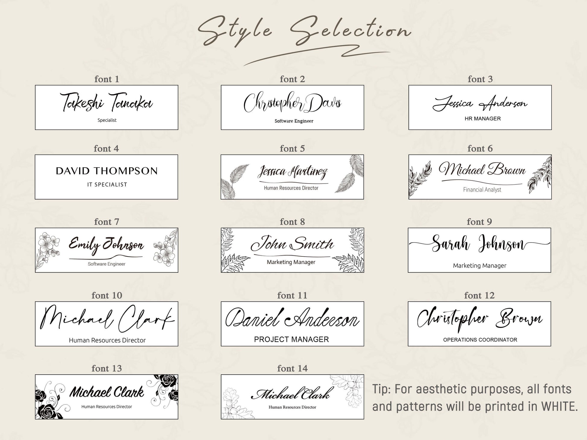 Personalized Desk Nameplate with pattern - giftyourways