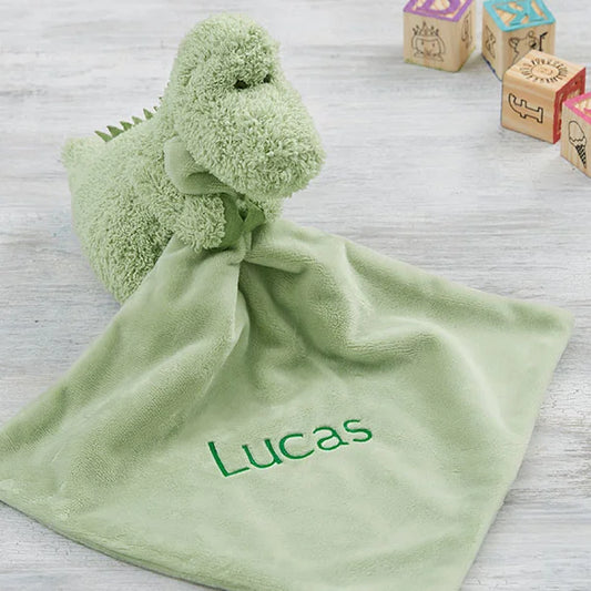 Personalized Dinosaur Baby Lovey - giftyourways