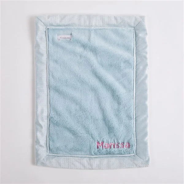 Personalized Embroidered Mini Blanket 15" x 20" - Grey - giftyourways