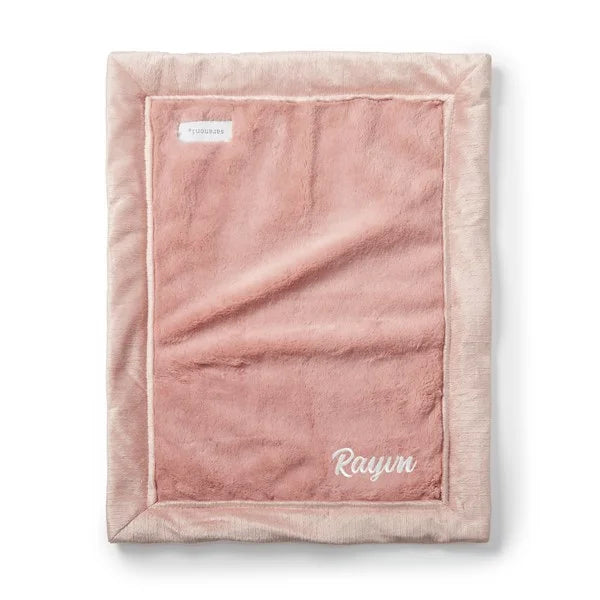 Personalized Embroidered Mini Blanket 15" x 20" - Grey - giftyourways