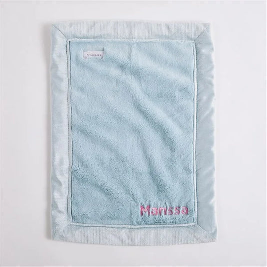 Personalized Embroidered Mini Blanket 15" x 20" - Sky Blue - giftyourways