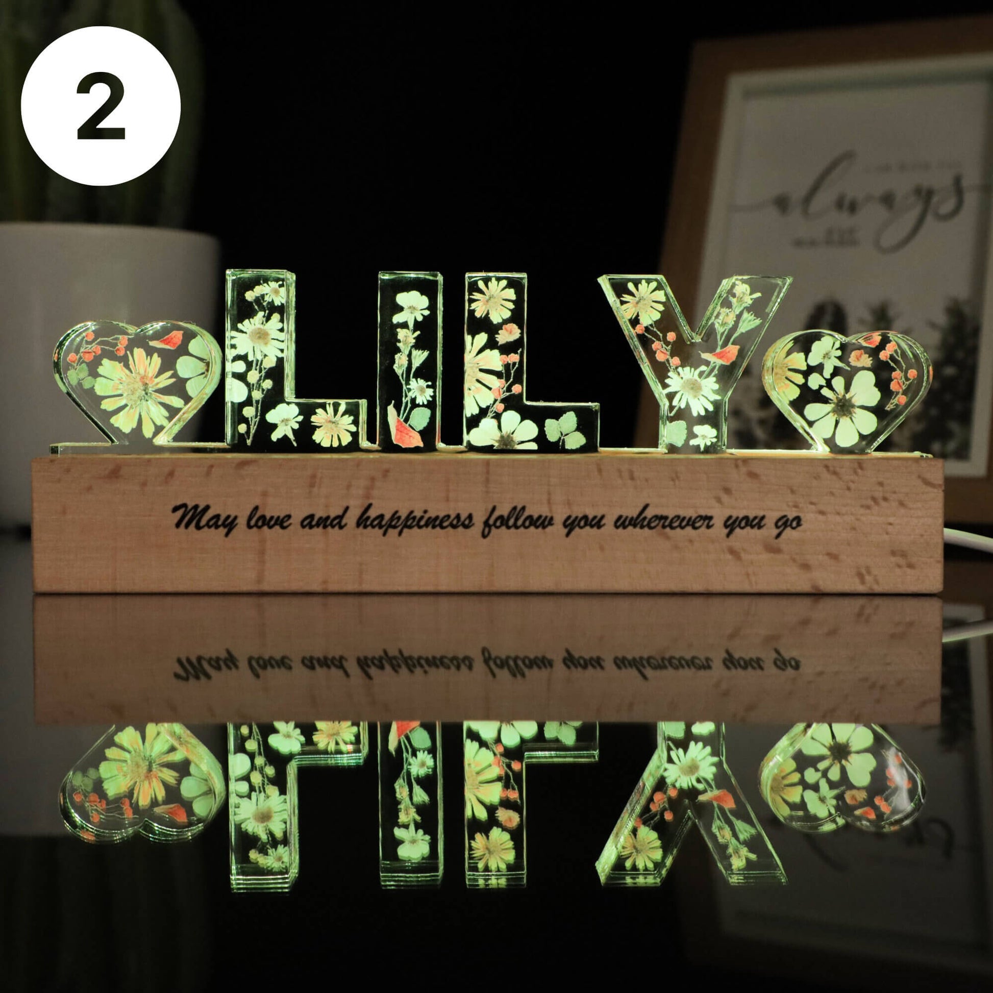 Personalized Flower Night Light - Custom Name Night Light for Baby, Mother, or Special Occasions - giftyourways