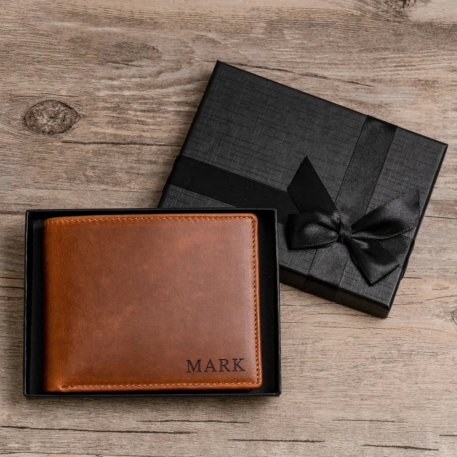 Personalized Men's Leather Wallet – Custom Engraved Bifold Wallet,  Perfect Gift for Him - giftyourways