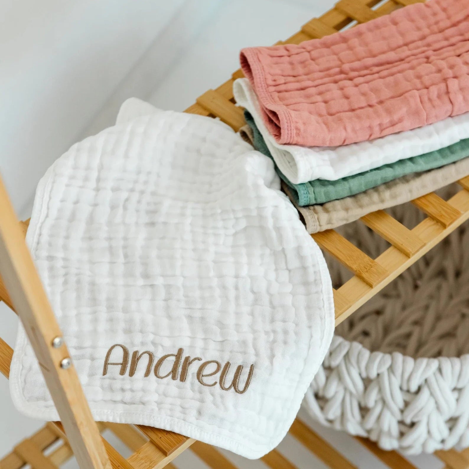 Personalized Muslin Burp Cloths – Soft, Absorbent, and Custom Embroidered - giftyourways