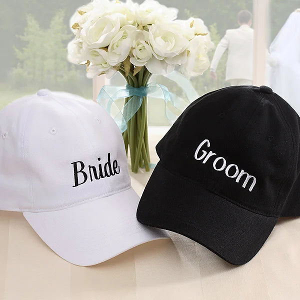 Personalized Wedding Party Embroidered Baseball Caps - giftyourways