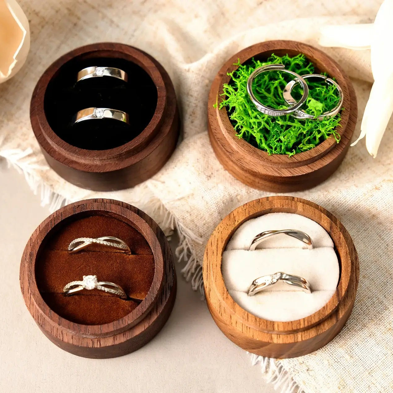 Personalized Wooden Ring Box with Clear Acrylic Cover – Perfect for Weddings, Engagements, and Anniversaries - giftyourways