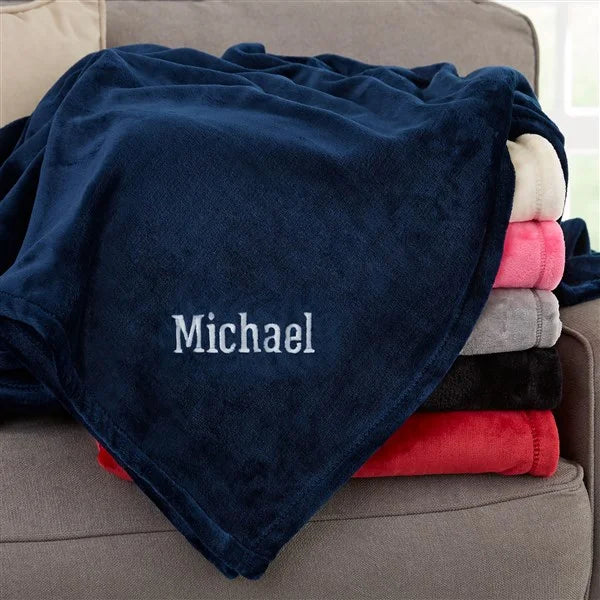 Personalized Yours Name Blanket - Grey - giftyourways