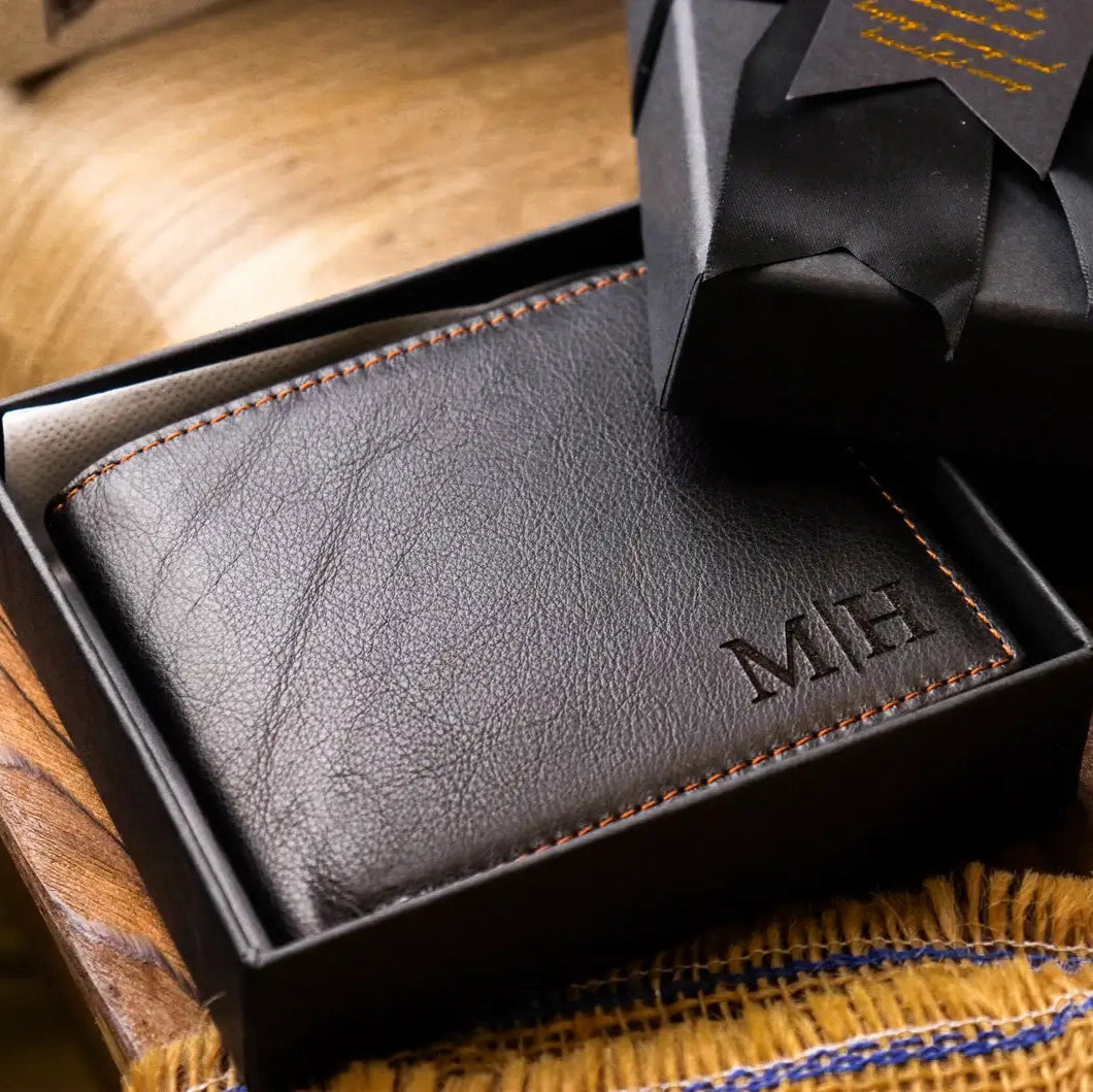Personalized wallet for Men- Perfect Gift for husband, Anniversary gift, Father’s Day gift - giftyourways